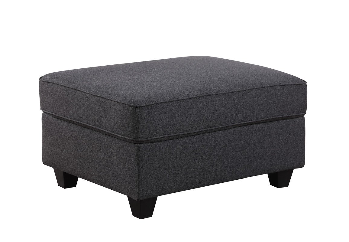 Cooper - 7 Piece Reversible L-Shape Sectional Sofa & Comfort Ottoman And Cupholder - Dark Gray - Image 7