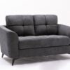 Callie - Woven Fabric Loveseat - Gray - Image 6