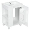 Classic Retro 24" Bathroom Vanity With Sink, Door Shelf, Side Open Storage Frame, Soft Closing Door - White - Image 14