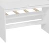 Twin Size Daybed With Storage Shelves And Lockers, Multi Functional Bed With Study Desk And Matching Stool - White - Image 11
