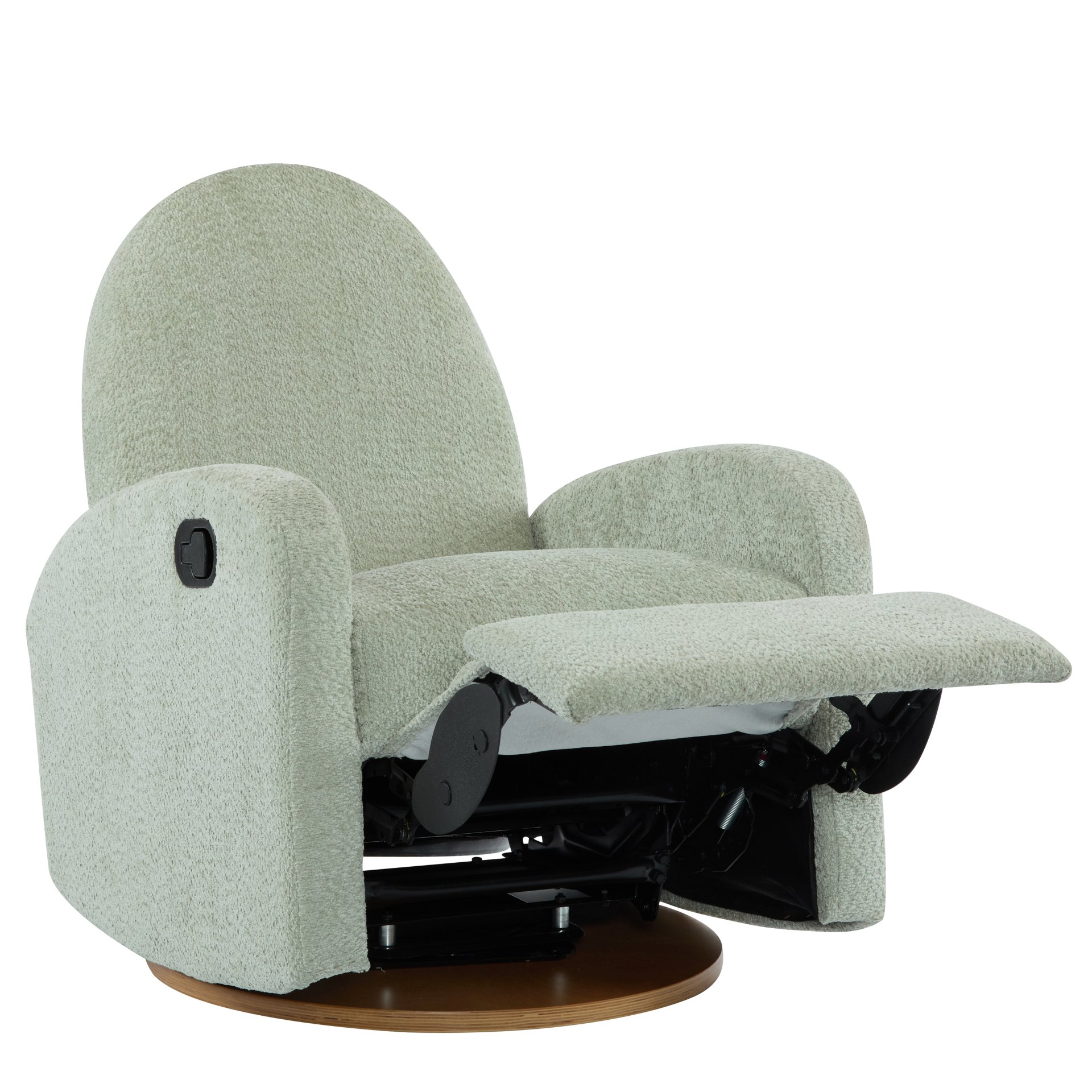 Modern 360 Swivel And Glider Recliner Chair - Light Green - Image 11