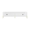 TV Stand For TVs Up To 80", TV Cabinet With 4 Drawers And 2 Spacious Cabinets, 5 Metal Legs For Living Room - White - Image 20