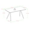 Contemporary V Leg Veneer Dining Table - Dark Walnut - Image 6