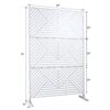 Outdoor & Indoor Privacy Screen Metal Privacy Screen, Freestanding Decorative Privacy Screen For Deck Balcony Patio, Privacy Fence Panels - White - Image 3