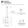 4 Light Metal Lantern Tiered Pendant Hanging Light Fixtures, Industrial Farmhouse Adjustable Height Chandeliers For Dining Room Hallway Foyer Entryway (E12 Bulbs Not Included) - Matte Black - Image 3