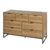 Modern 7 Drawer Dresser Cabinet - Walnut - Image 6