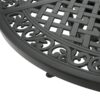 Outdoor Expandable Aluminum Dining Table With Latticework Details And Curvy Legs - Black - Image 12