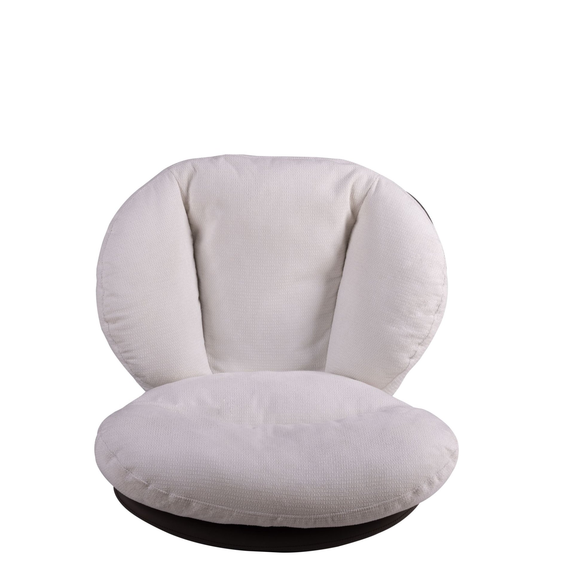 360° Swivel Office Chair, Modern Chenille Chair With And Metal Base Frame, No Wheels, Accent Chair - White - Image 13