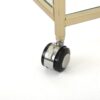 Modern Metal And Glass Bar Cart With Rolling Casters - Gold - Image 11