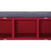 Cargo - Bench With Storage - Gray / Red - Image 4