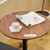 Movable Adjustable Bar Table Pub Table 360 Swivel Counter Bar Height Aluminum Star Base Movable For Stand Desk Bistro Table Dining Room Home Kitchen Table - Brown - Image 4