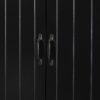 Stylish Bathroom Storage Cabinet With 2 Laundry Baskets And Drawer - Black - Image 22