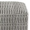 Safford - Square Woven Outdoor / Indoor Pouf - Black / White - Image 2