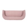 Mid Century Modern Loveseat With Channel Stitched Backrest - Blush - Image 8