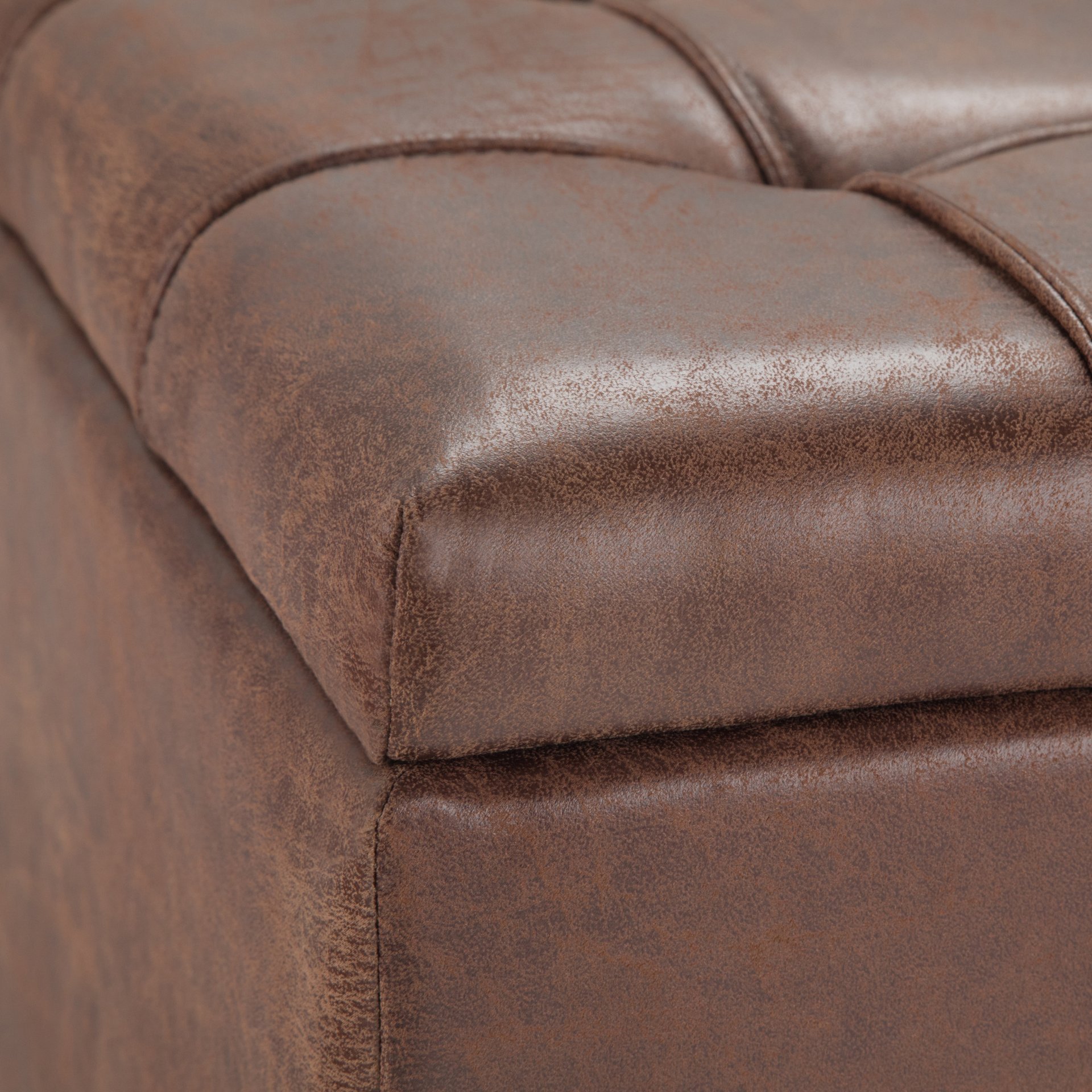 Harrison - Coffee Table Storage Ottoman - Distressed Umber Brown - Image 3