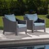 Modern Antibes Armchair With Water Resistant Cushions - Gray - Image 4