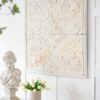 Distressed Wooden Square Wall Panels (Set of 4) - White - Image 3