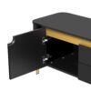 TV Stand For TVs Up To 80", TV Cabinet With 4 Drawers And 2 Spacious Cabinets, 5 Metal Legs For Living Room - Black - Image 15