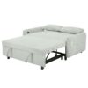 Pull Out Sofa Bed Convertible Couch 2 Seat Loveseat Sofa Modern Sleeper Sofa With 2 Throw Pillows And USB Ports For Living Room - Light Gray Green - Image 21
