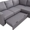 Sectional Sofa Bed - Gray - Image 3
