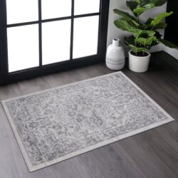 Marfi - 2' X 3' Oriental Area Rug - Silver