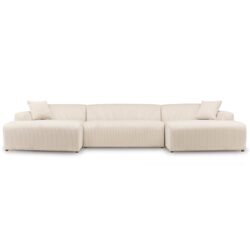 Mar - U-Shape Corner Sofa - Cream