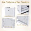 36" Bathroom Vanity With 1 Cabinet And 3 Drawers 1, Storage Solution - White - Image 7