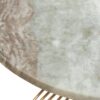 Round Table With Marble Top And Metal Base - Gold / Natural - Image 6