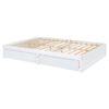 Full Size Daybed With Fence Guardrails And 2 Drawers, Convertible Floor Bed & Daybed - White - Image 10