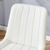 Modern Style Extended Seat Cushion Dining Chair Set, Splicing 4 Pieces - White / Black - Image 8