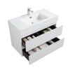 Alice - 36" Bathroom Vanity With Sink, Large Storage Wall Mounted Floating Bathroom Vanity For Modern Bathroom, One-Piece Sink Basin Without Drain And Faucet - White - Image 7