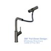 Modern 360° Pull Down Kitchen Faucet With 4 Spray Modes, Stainless Steel - Gunmetal Black - Image 13