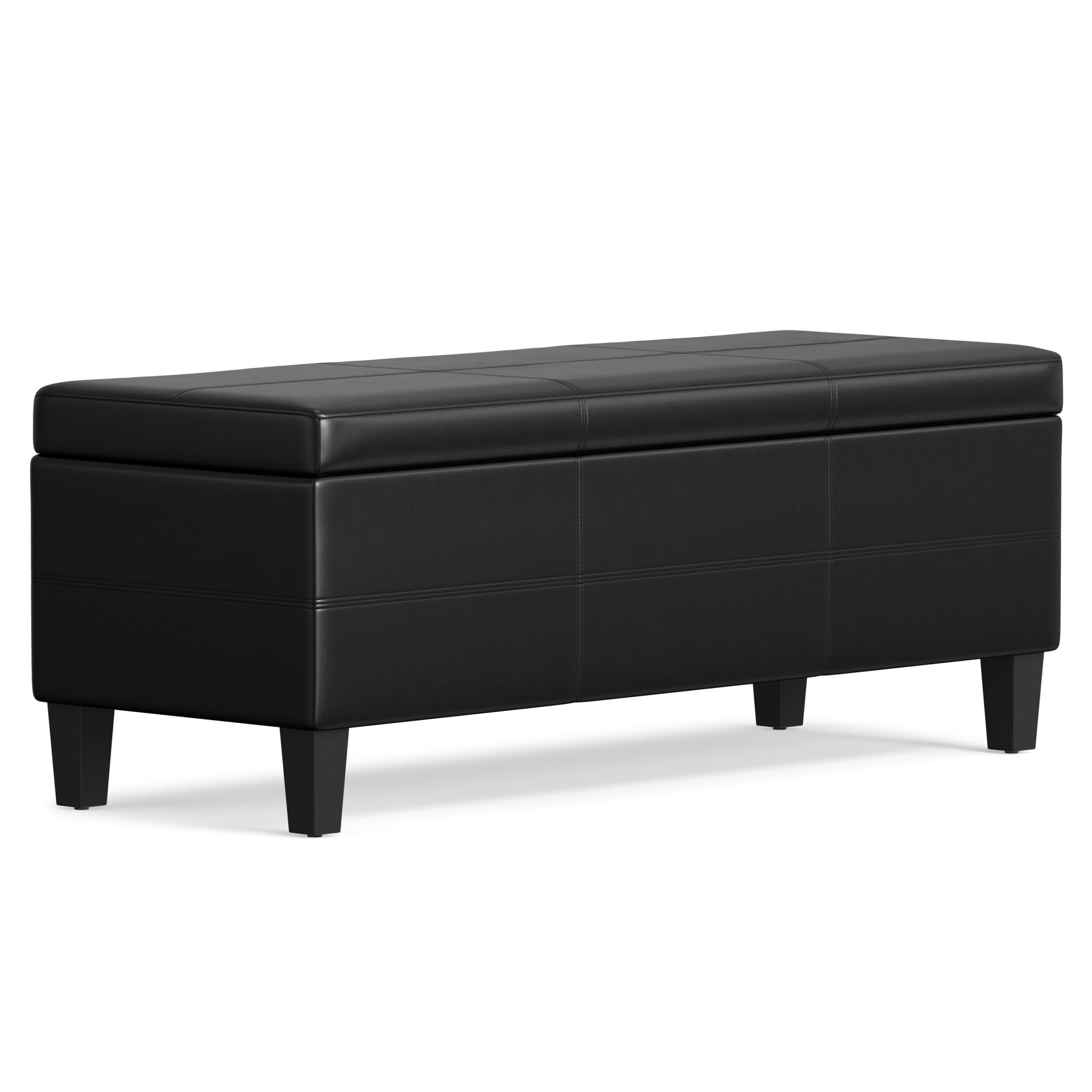 Afton - Storage Ottoman Bench - Midnight Black - Image 12