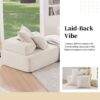 Lounge Frame For Oversized Modular U Shaped Sectional Floor Couch Convertible Compressed Couch, Spacious Foam Filled Sofa - Beige - Image 6