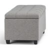Sienna - Storage Ottoman Bench - Dove Gray - Image 3