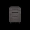 3 Drawer Mobile File Cabinet Under Desk Office, Simple Style Versatile Storage Cabinet, 5 Wheel Design Anti-Tilting Cold Rolled Steel Waterproof Moisture-Proof - Black - Image 4