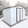 10'x8' Garden Sheds Outdoor Storage Sheds - White / Coffee - Image 2