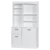 Bathroom Storage Cabinet With Tilt Out Hamper, Tall Free Standing Organizer With Drawers & Adjustable Shelves, Linen Tower With Steel Handles - White - Image 6