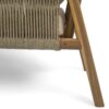 Modern Outdoor Woven Lounge Chair Set With Solid Wood Frame And Polyester Cushions - Teak - Image 12
