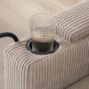 Convertible Chaise Lounge Sofa Chair With USB Ports, Cup Holders, Phone Holder, Storage - Brown - Image 8