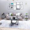Round Whole Coffee Table, Clear Coffee Table,Modern Side Center Tables For Living Room, Living Room Furniture - Black - Image 5