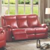 Stylish Contemporary Reclining Sofa - Red - Image 5