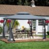 13 0 Outdoor Patio Gazebo Canopy Tent With Ventilated Double Roof And Mosquito Net (Detachable Mesh Screen On All Sides) Suitable For Lawn Garden Backyard And Deck Top - Gray - Image 16