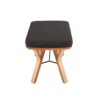 Folia - Mid-Century Modern Bench - Natural / Charcoal - Image 2