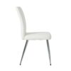 Modern Dining Chair (Set of 4), Cloth Upholstered, Electroplated Metal Legs, Versatile For Home Use - White - Image 11