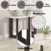Edwyn - Natural Marble Top Sofa Table - White - Image 4