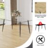 Modern Rectangular Glass Dining Table For 4 - 6 People With Tempered Glass Top And Metal Legs, Writing Desk For Kitchen, Dining Room And Living Room - Transparent - Image 8