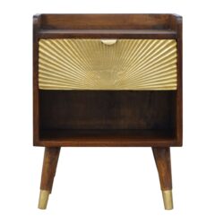 Manila - 1 Drawer Nightstand - Chestnut