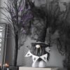 Gnome With 'Boo' Banner, For Halloween Decor - Black White - Image 8