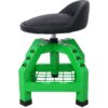 Pneumatic 360 Degree Swivel Stool, Mechanics Rolling Creeper Seat, Heavy Duty Rolling Mechanics Stool, Shop Stool With Casters - Green - Image 3
